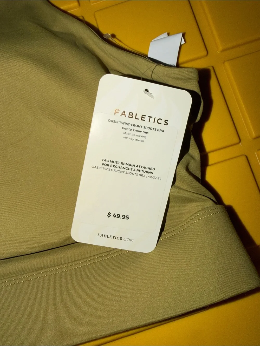 Fabletics Olive Twist-Front Sports Bra